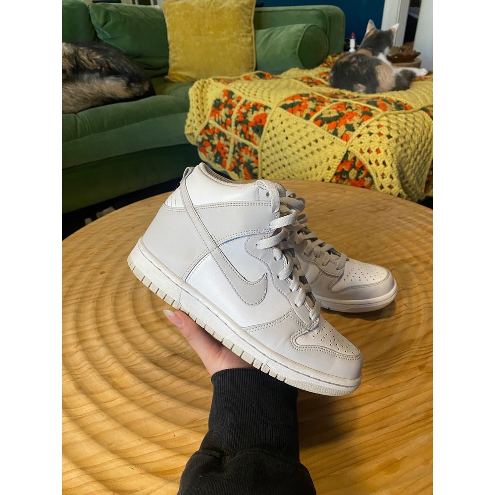 Nike Dunk High White Vast Grey DD1869-103 Womens Sneakers High Top Shoes